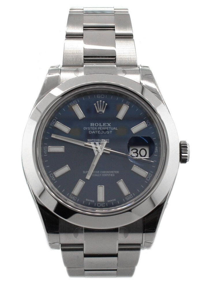 Rolex datejust ii 41mm blue sale dial