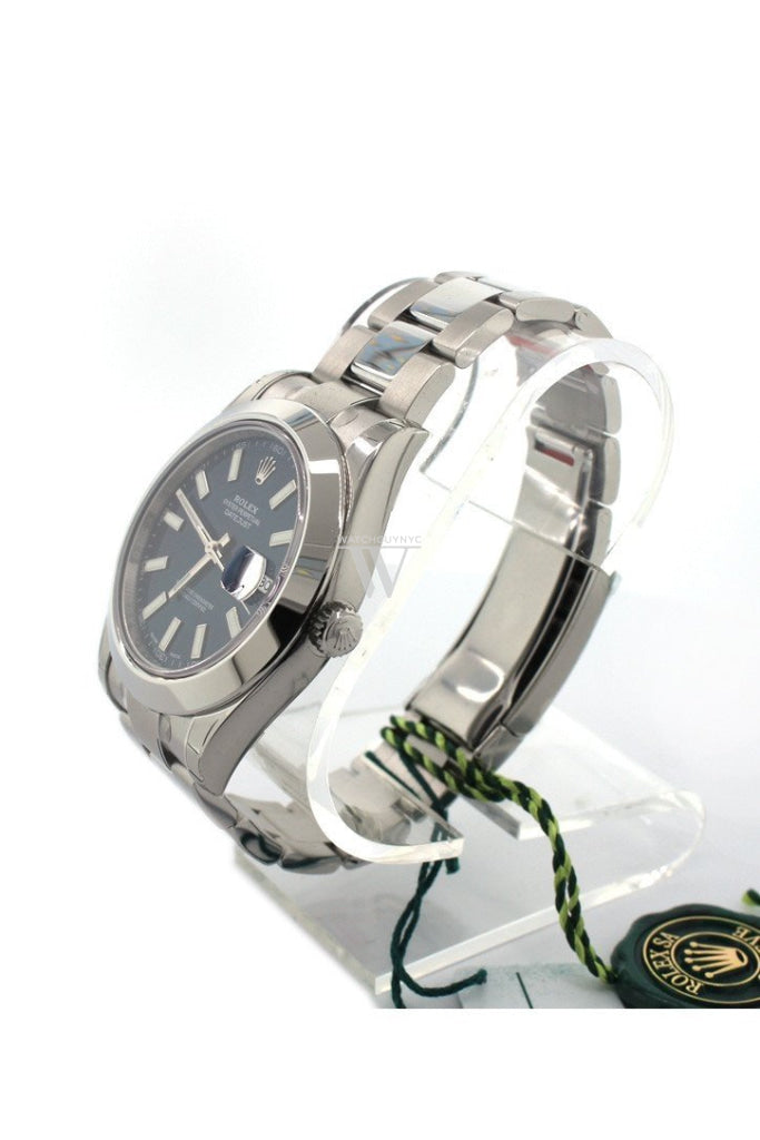 Rolex Datejust Ii 41 Blue Dial Index Steel Mens Watch 116300