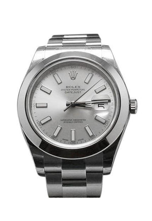 Rolex Datejust Ii 41 Silver Dial Steel Mens Watch 116300