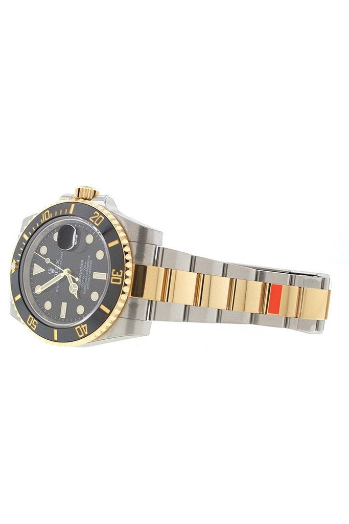 Rolex Submariner Date 40 Black Dial 18K Yellow Gold And Steel Mens Watch 116613