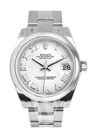 Rolex Datejust 31 White Roman Dial Steel Ladies Watch 178240 / None