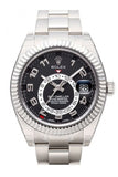 Rolex Sky-Dweller 42 Black Dial 18K White Gold Mens Watch 326939
