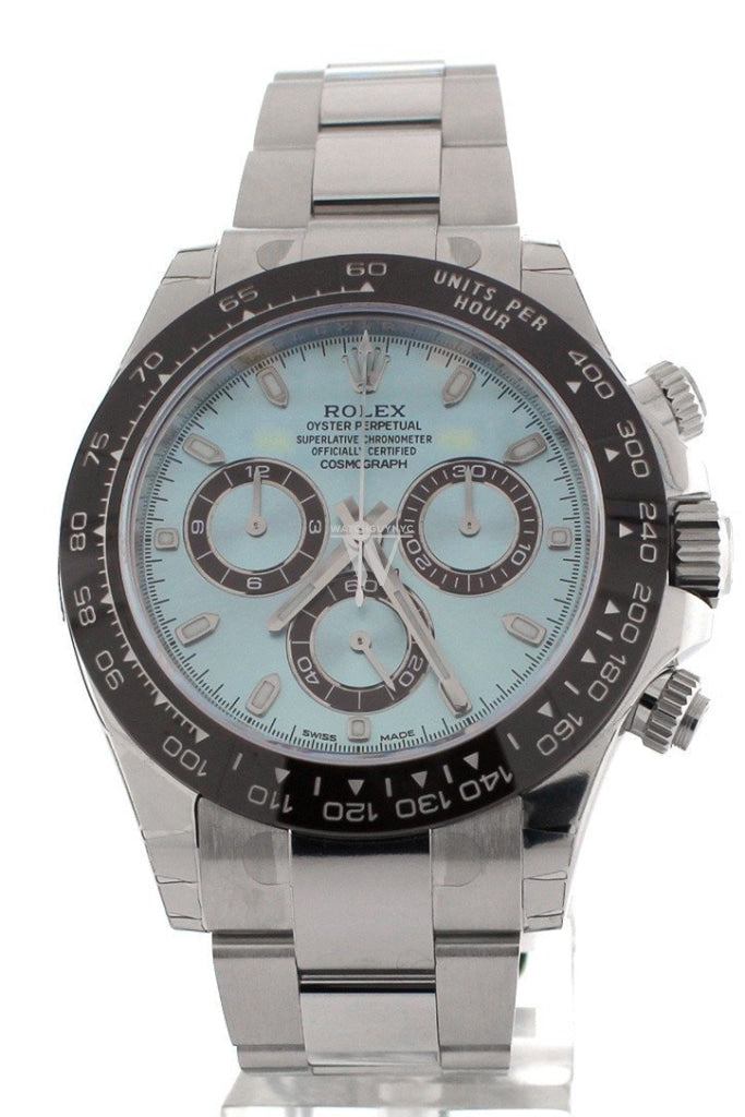 Rolex 116506 cosmograph daytona platinum with ice blue dial on sale
