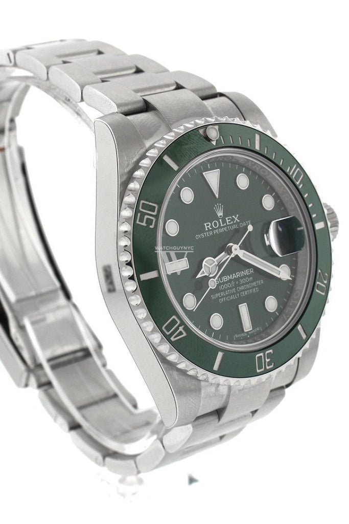 2014 Rolex Submariner Date Hulk Stainless Green Ceramic 40mm Watch 116