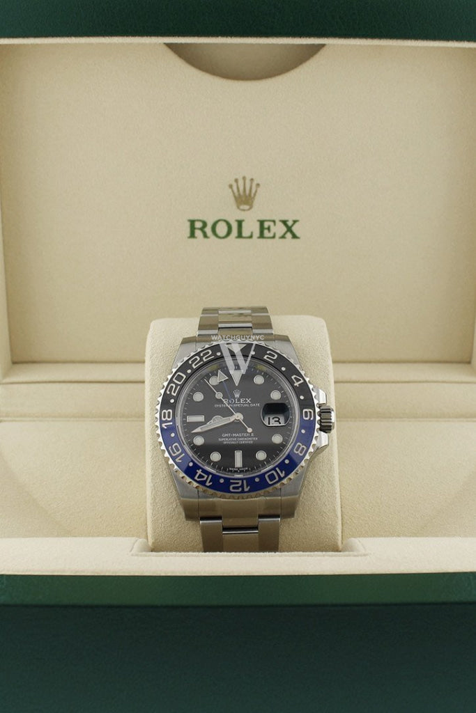 Rolex Gmt-Master Ii Batman 40 Black Dial Steel Mens Watch 116710Blnr