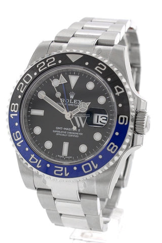 Rolex Gmt-Master Ii Batman 40 Black Dial Steel Mens Watch 116710Blnr