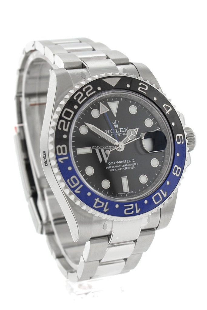 Rolex Gmt-Master Ii Batman 40 Black Dial Steel Mens Watch 116710Blnr