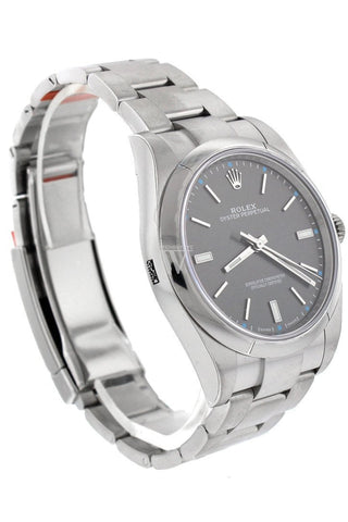 Rolex Oyster Perpetual 39 Rhodium Dial Mens Watch 114300