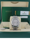 Rolex Datejust 36 Rhodium Roman Dial 18K White Gold Fluted Jubilee Unisex Watch 116234