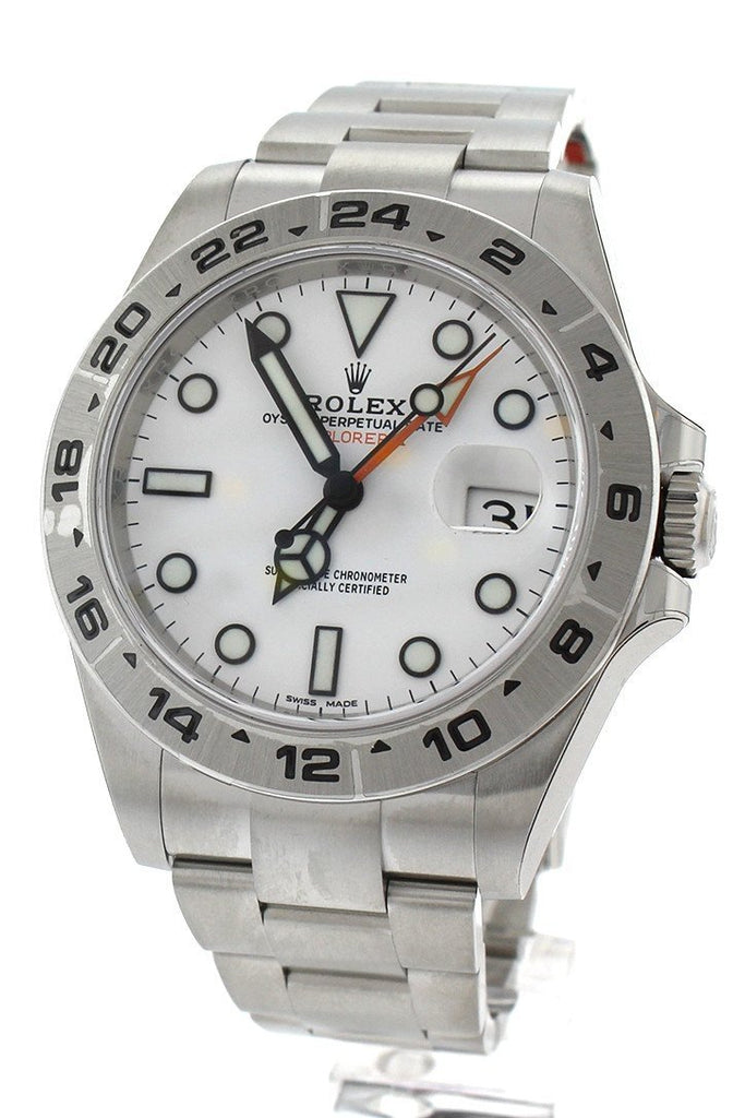 Rolex Explorer Ii White Dial Stainless Steel Mens Watch 216570