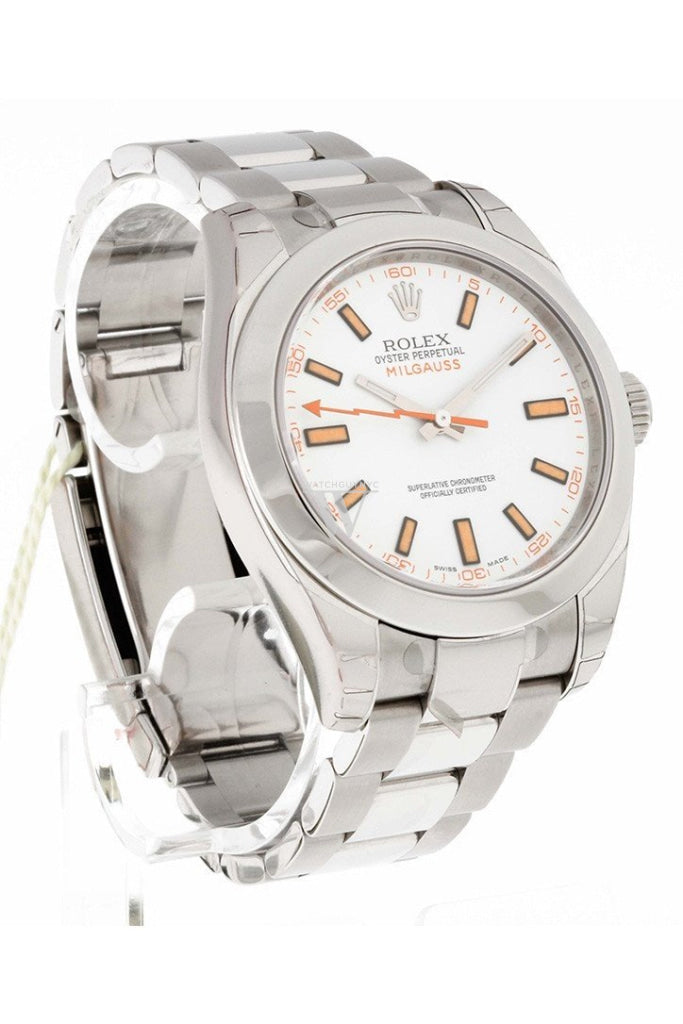 Milgauss rolex white store dial