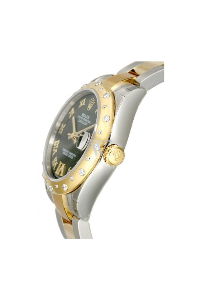 Rolex Datejust 31 Olive Green Roman Diamond Dial Steel And 18K Yellow Gold Ladies Watch 178343