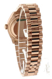 Rolex Datejust 28 Chocolate Dial Fluted Bezel Rose Gold President Ladies Watch 279175