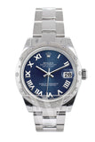 Rolex Datejust 31 Blue Diamond Dial Stainless Steel And 18K White Gold Ladies Watch 178344