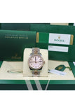 Rolex Datejust 31 Pink Jubilee Diamond Dial 18K Rose Gold Two Tone Ladies Watch 178271