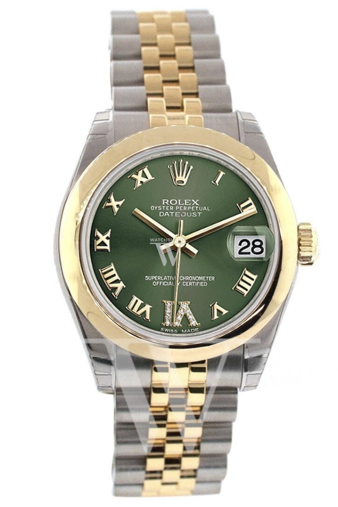 Rolex 178243 Datejust 31 Olive Green Large VI set with Diamond
