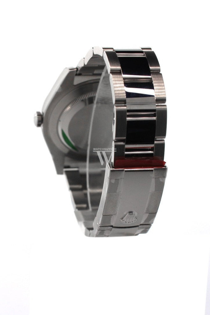 Rolex Datejust Ii 41 Blue Roman Dial 18Kt White Gold Fluted Bezel Mens Watch 116334