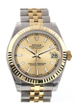 Rolex Datejust 31 Champagne Dial Fluted Bezel 18K Gold Two Tone Jubilee Ladies Watch 178273 / None
