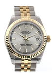 Rolex Datejust 31 Silver Dial Fluted Bezel 18K Gold Two Tone Jubilee Ladies 178273