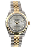 Rolex Datejust 31 Silver Dial Fluted Bezel 18K Gold Two Tone Jubilee Ladies 178273 Watch