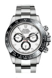 Rolex Cosmograph Daytona 40 White Dial Stainless Steel Oyster Mens Watch 116500Ln