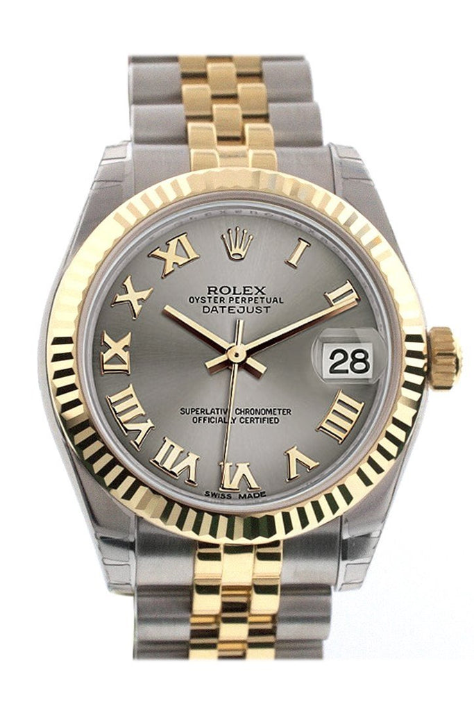 Rolex Datejust 31 Steel Roman Dial Fluted Bezel 18K Gold Two Tone Jubilee Ladies 178273 / None Watch