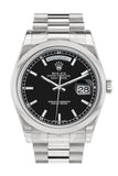 Rolex Day Date 36 Black Dial President Mens Watch 118206