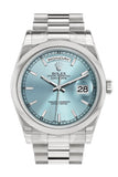 Rolex Day Date 36 Ice Blue Dial President Men's Watch 118206