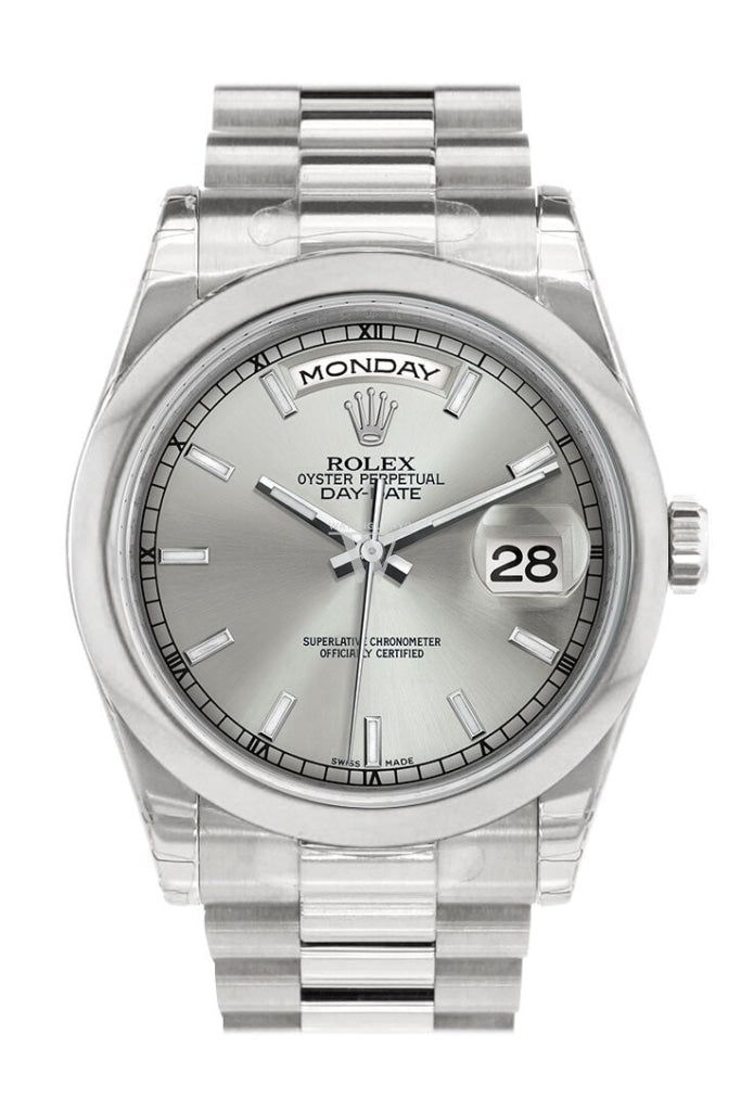 Rolex day date silver online