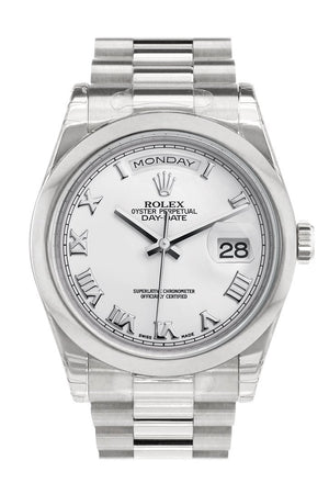 Rolex Day Date 36 White Roman Dial President Mens Watch 118206