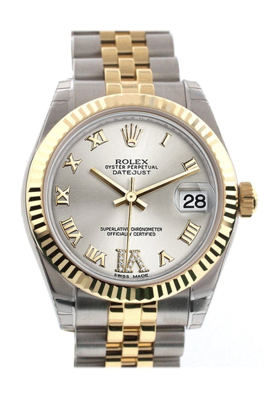 Womens rolex discount silver and gold