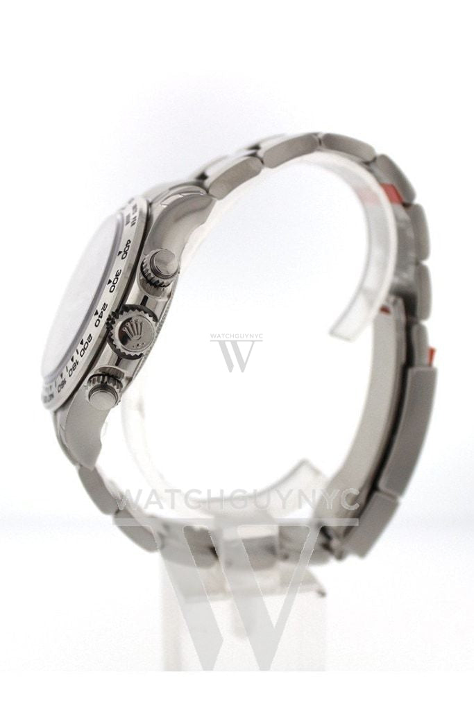Rolex Cosmograph Daytona Black Diamond Dial White Gold Oyster Mens Watch 116509