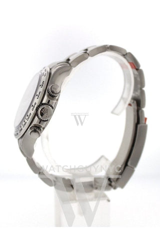Rolex Cosmograph Daytona Black Mother Of Pearl Diamond Dial White Gold Oyster Mens Watch 116509