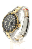 Rolex Gmt-Master Ii Black Dial Steel 18Kt Yellow Gold Mens Watch 116713