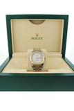 Rolex Datejust 36 White Roman Dial Fluted 18K Gold Two Tone Jubilee Watch 116233