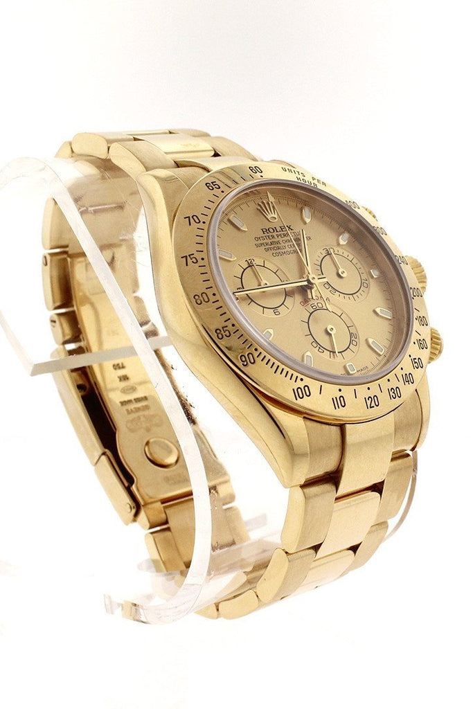 Rolex Cosmograph Daytona Champagne Steel 18K Yellow Gold Mens Watch 116528