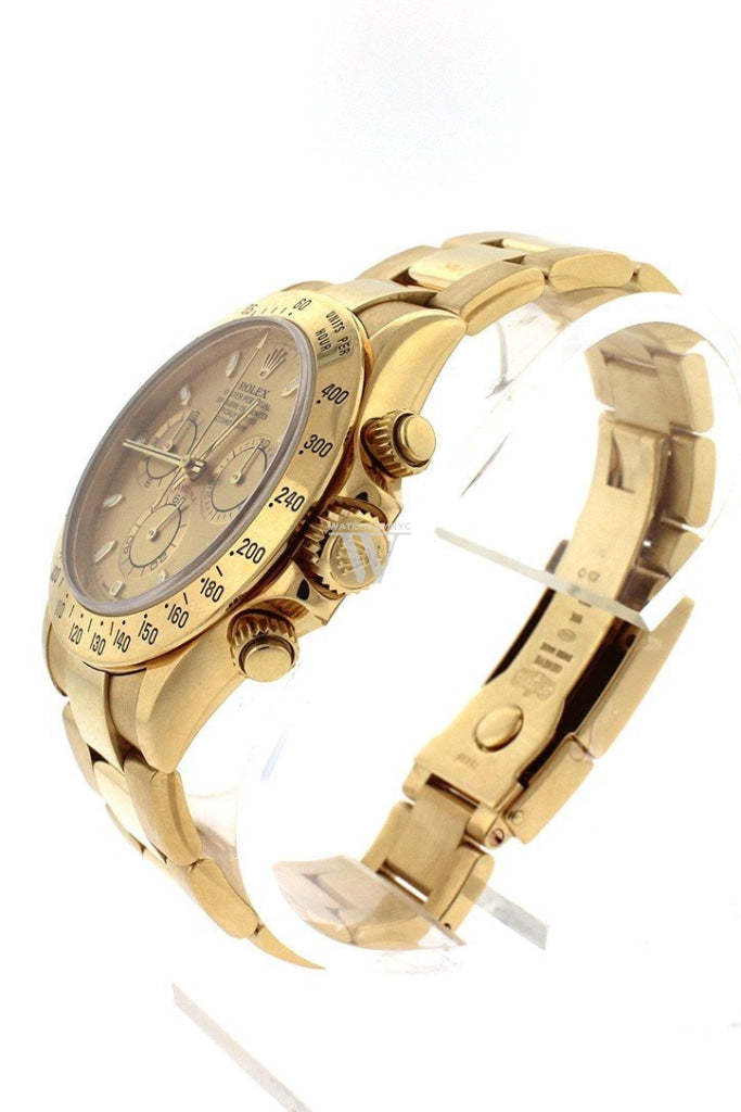 Rolex Cosmograph Daytona Champagne Steel 18K Yellow Gold Mens Watch 116528