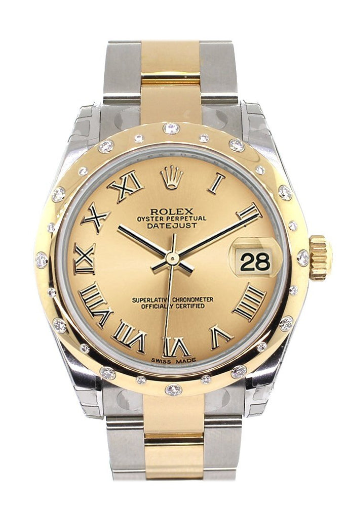 Rolex Datejust 31 Champagne Roman Dial Diamond Bezel 18K Gold Two Tone Ladies 178343 / None Watch