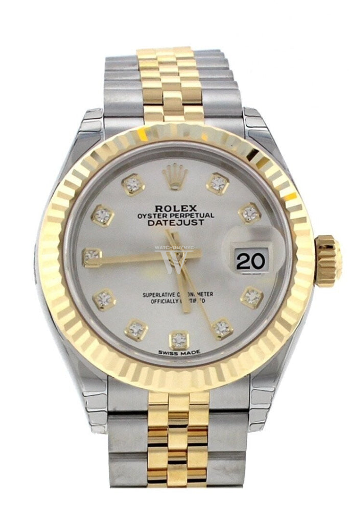 Rolex lady datejust hotsell silver diamond dial