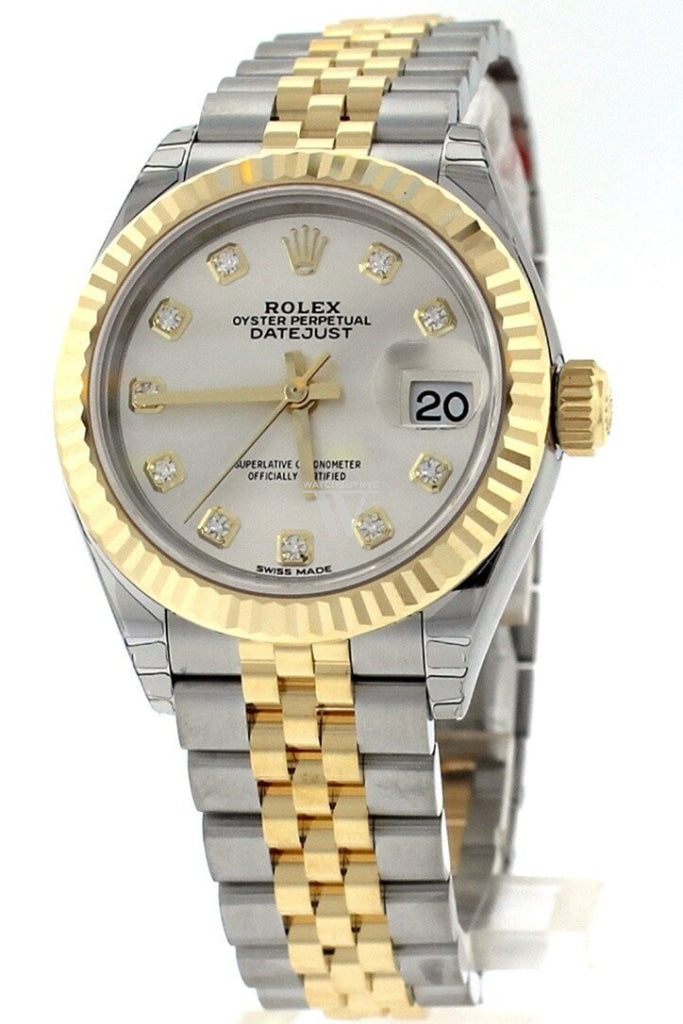 Rolex Lady-Datejust Black Dial Steel & Gold