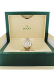 Rolex Datejust 28 Mother Of Pearl 9 Diamonds Set In Star Dial Fluted Yellow Gold Two Tone Ladies