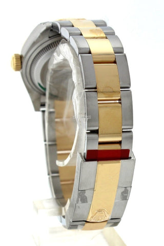 Rolex Datejust 28 Silver 9 Diamonds Set In Star Dial Fluted Yellow Gold Two Tone Ladies Watch 279173