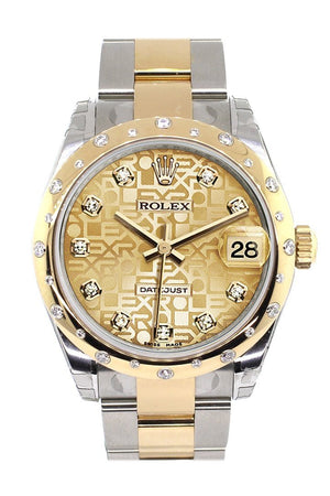Rolex Datejust 31 Champagne Jubilee Diamond Dial Bezel 18K Gold Two Tone Ladies 178343 / None Watch