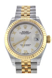Rolex Lady Datejust 28 Silver Dial Steel and 18K Yellow Gold Jubilee Ladies Watch 279173 NP