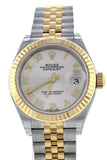 Rolex Lady Datejust 28 Silver Dial Steel And 18K Yellow Gold Jubilee Ladies Watch 279173