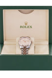 Rolex Datejust 36 Pink Set With Diamonds Dial Fluted Steel And 18K Rose Gold Oyster Watch 116231