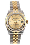 Rolex Datejust 31 Champagne Dial Diamond Bezel 18K Gold Two Tone Jubilee Ladies Watch 178343