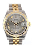 Rolex Datejust 31 Steel Roman Dial Diamond Bezel 18K Gold Two Tone Jubilee Ladies 178343 / None