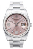 Rolex Datejust 36 Pink Waves Diamond Dial Steel And 18K Gold Ladies Watch 116234