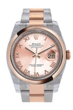 Rolex Datejust 36 Pink Roman Dialsteel And 18K Rose Gold Oyster Watch 116201 / None